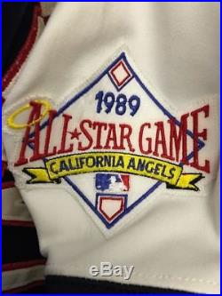 1989 Bert Blyleven California Angles Game Used Baseball Jersey With Mears COA