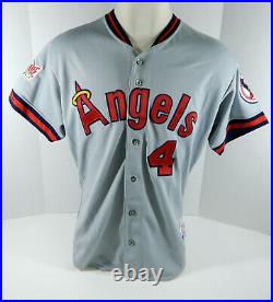 1989 California Angels Doug Rader #4 Game Used Grey Jersey All Star Game Patch