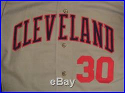 1989 Joe Carter Game Used Worn Cleveland Indians Jersey Uniform