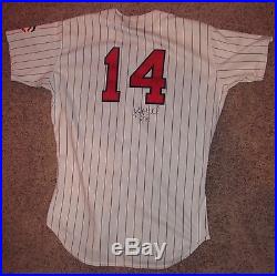 1989 Kent Hrbek Signed Game Used Jersey TWINS