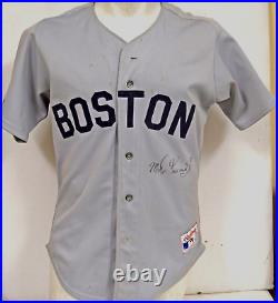 1989 Mike Greenwell, Boston Red Sox, Game Worn and Signed Rawlings Road Jersey