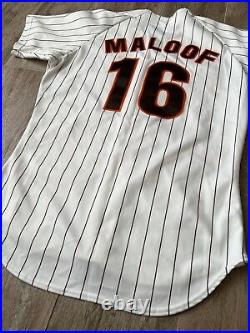 1990 Game Used San Diego Padres Home White Pinstriped Baseball #16 Jersey-Maloof