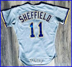 1990 Gary Sheffield Milwaukee Brewers Game Used Road Jersey