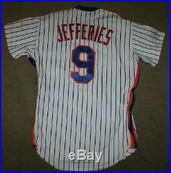 1990 New York Mets Gregg Jefferies Game Used Worn Jersey Signed Scoreboard PSA