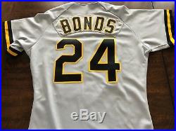 1991 Barry Bonds Game Worn Used & Signed Pirates Baseball Jersey
