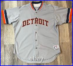 1991 Cecil Fielder Detroit Tigers Road Signed Game Used Worn Jersey Jsa