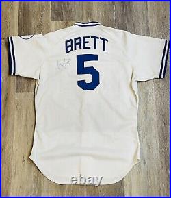 1991 George Brett K. C. Royals Signed Game Used Worn Jersey with Team Letter