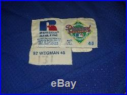 1992 Bill Wegman Milwaukee Brewers Game Used Spring Training Jersey Size 48