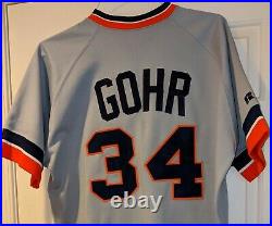 1992 Greg Gohr Detroit Tigers game used road jersey