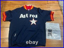 1992 Houston Astros Rob Mallicoat #56 Majestic size XL Game WORN USED Jersey LOA