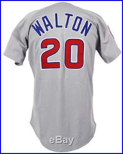 1992 Jerome Walton Chicago Cubs Game Worn Used Road Jersey (MEARS LOA) 1989 ROY