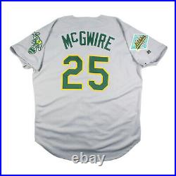 1992 Mark Mcgwire Game Used Oakland A's Road 25th Anniversary Patch Jersey