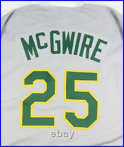 1992 Mark Mcgwire Game Used Oakland A's Road 25th Anniversary Patch Jersey