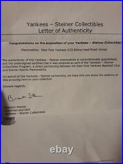 1992 New York Yankees Don Mattingly Away Game Used Jersey Steiner COA