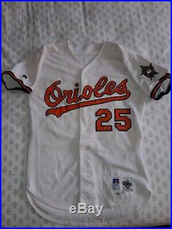 1993 Baltimore Orioles #25 Harold Reynolds Game Used Worn Jersey All Star Patch
