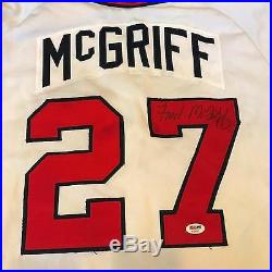 1993 Fred McGriff Signed Game Used Atlanta Braves Jersey PSA DNA COA