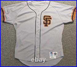 1993 Mike Jackson game used San Francisco Giants road gray #42 jersey