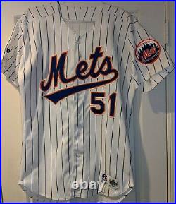 1993 Mike Maddux NY Mets game used home jersey- Skyline logo patch
