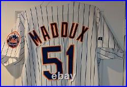 1993 Mike Maddux NY Mets game used home jersey- Skyline logo patch