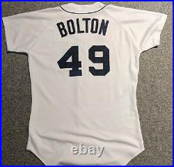 1993 Tom Bolton Detroit Tigers game used/worn home jersey