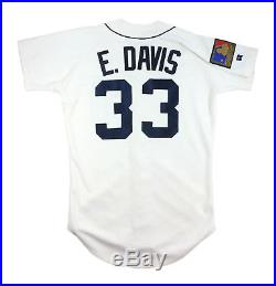 1994 Eric Davis Detroit Tigers Game Used Worn Jersey 125th Anniv. Patch Reds