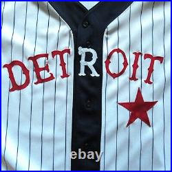 1995 Moore Detroit Stars Signed Game Used Worn Jersey, Negro League Patch Tigers