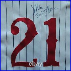 1995 Moore Detroit Stars Signed Game Used Worn Jersey, Negro League Patch Tigers