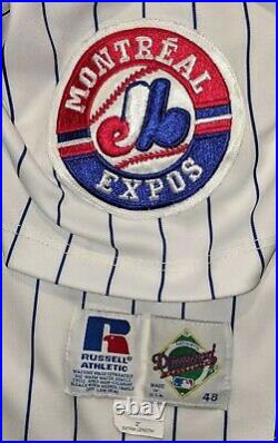 1996 Kirk Rueter game used Montreal Expos #42 jersey