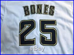1996 Ricky Bones Vintage Milwaukee Brewers game used Worn Jersey LOA