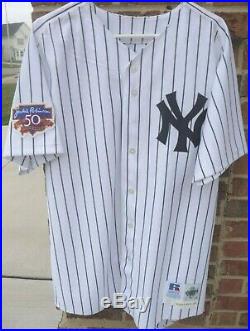 1997 New York Yankees game used home jersey Tino Martinez # 24 Jackie Robinson