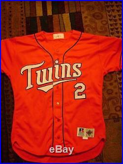 1997 Pat Meares Red Dairy Queen Minnesota Twins Game Worn Used Jersey Team LOA