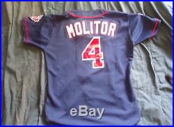 1997 Paul Molitor Game Used Worn Jersey Twins LOA Vintage Authentics Lampson