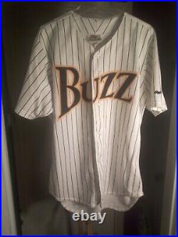 1997 SALT LAKE BUZZ GAME USED WORN HOME JERSEY #12 TODD WALKER With LOA