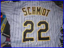1998 JASON SCHMIDT Pittsburgh Pirates game used worn pinstriped jersey COA