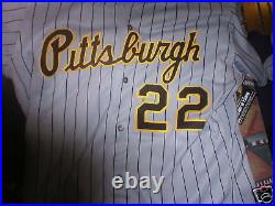 1998 JASON SCHMIDT Pittsburgh Pirates game used worn pinstriped jersey COA