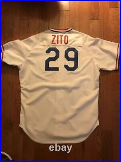 1999 Giants Canadians Barry Zito Game Used Worn Home Jersey World Series Patch