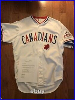 1999 Giants Canadians Barry Zito Game Used Worn Home Jersey World Series Patch