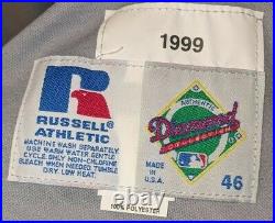 1999 Jeff Shaw LA Dodgers game used/worn jersey Drysdale Heroes patch