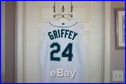 1999 Ken Griffey Jr. Game Used Sleeveless Alternate Jersey Lampkin Graded 8.5