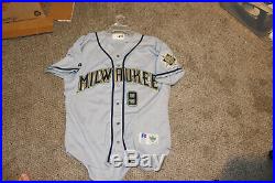 1999 Marquis Grissom Game Worn Milwaukee Brewers SZ 48 Jersey Russell RARE