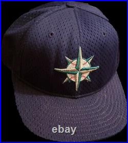 1999 Seattle Mariners Ken Griffey Jr GAME USED WORN Hat Cap Mediema LOA