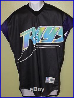 1999 Tampa Bay Devil Rays Game Issued Turn Ahead The Clock Jersey Size 52 TATC