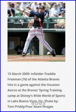 1st Rookie Freddie Freeman Game Used Jersey Atlanta Braves COA PSA Signed MVP