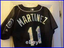 2000 Edgar Martinez Seattle Mariners Road Game Used Worn Jersey Signed And Coa