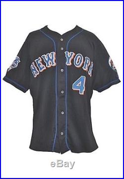 2000 Robin Ventura World Series Game Used New York Mets Jersey Grey Flannel COA
