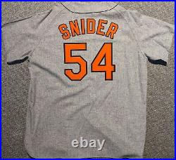 2000 Sam Snider game used Baltimore Orioles jersey 1970 Gray Flannel TBC