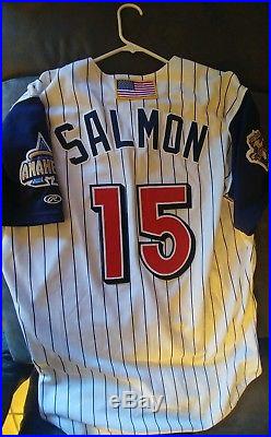 2001 Anaheim Angels Tim Salmon game used jersey