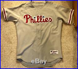 2001 Pat Burrell Phillies Autographed Game Worn Jersey