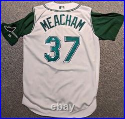 2001 Rusty Meacham game used Tampa Bay Rays jersey vest with undershirt