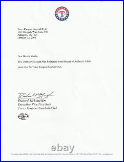 2002 Alex Rodriguez Game Worn Used & Signed Baseball Uniform Jersey MEARS LOA